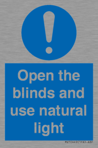 Open the blinds and use natural light